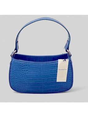 Abercrombie & Fitch-Croc-Embossed small Handbag-NEW-Blue